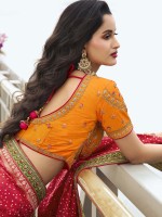 Orange Banarasi Silk Lehenga CholiOrange & 